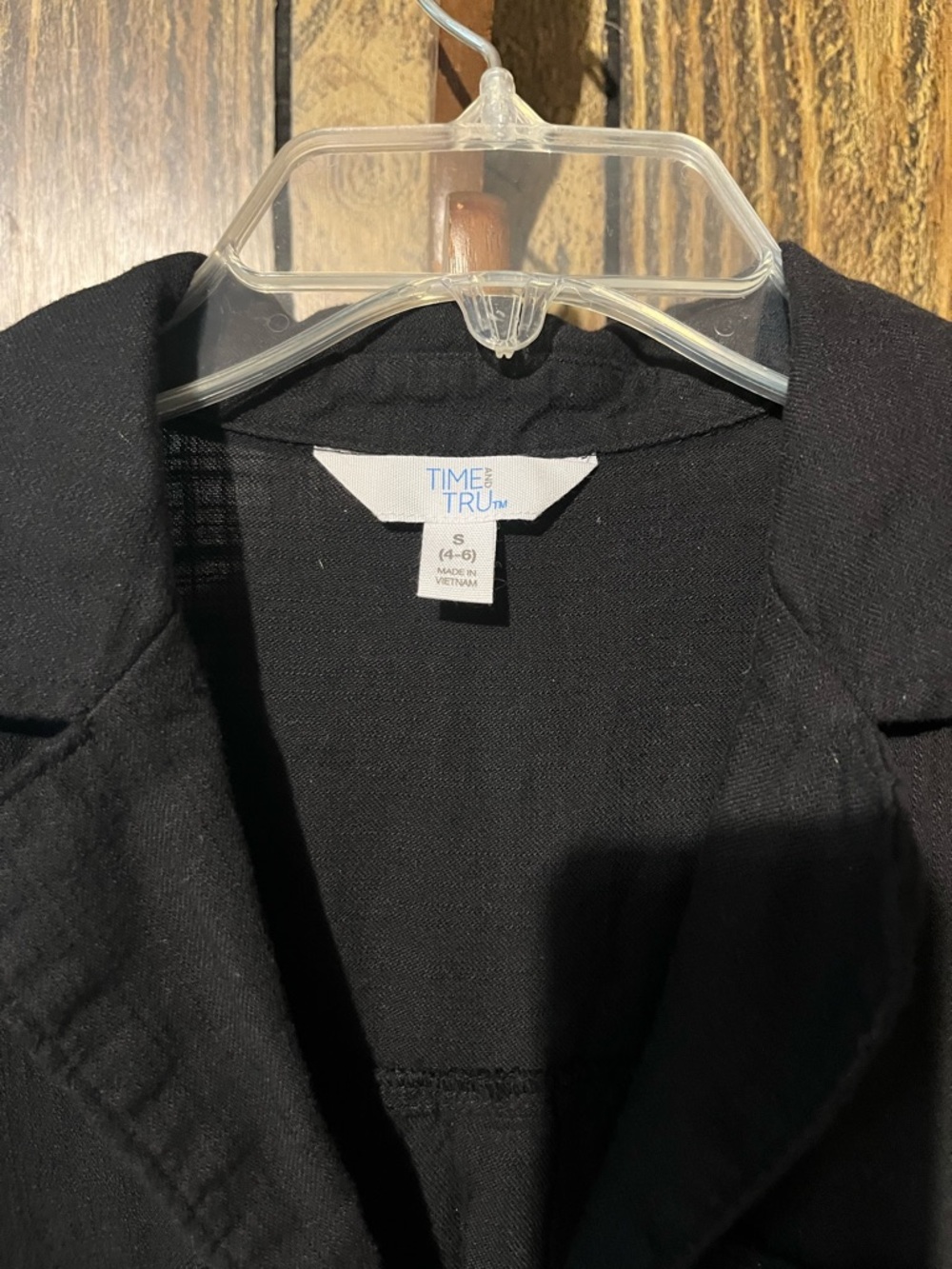 Time and Tru Black Drawstring Shirt Dress - Mini - Picture 4 of 4